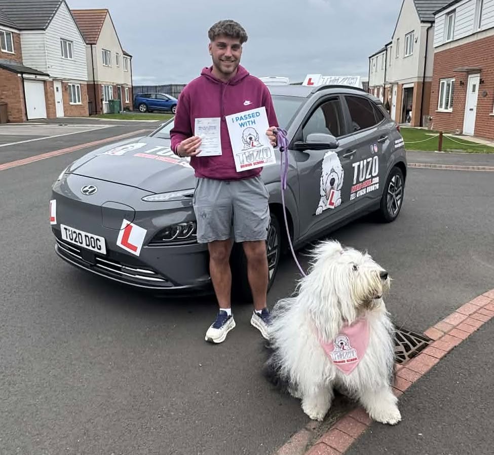 Harrison after passing their driving test