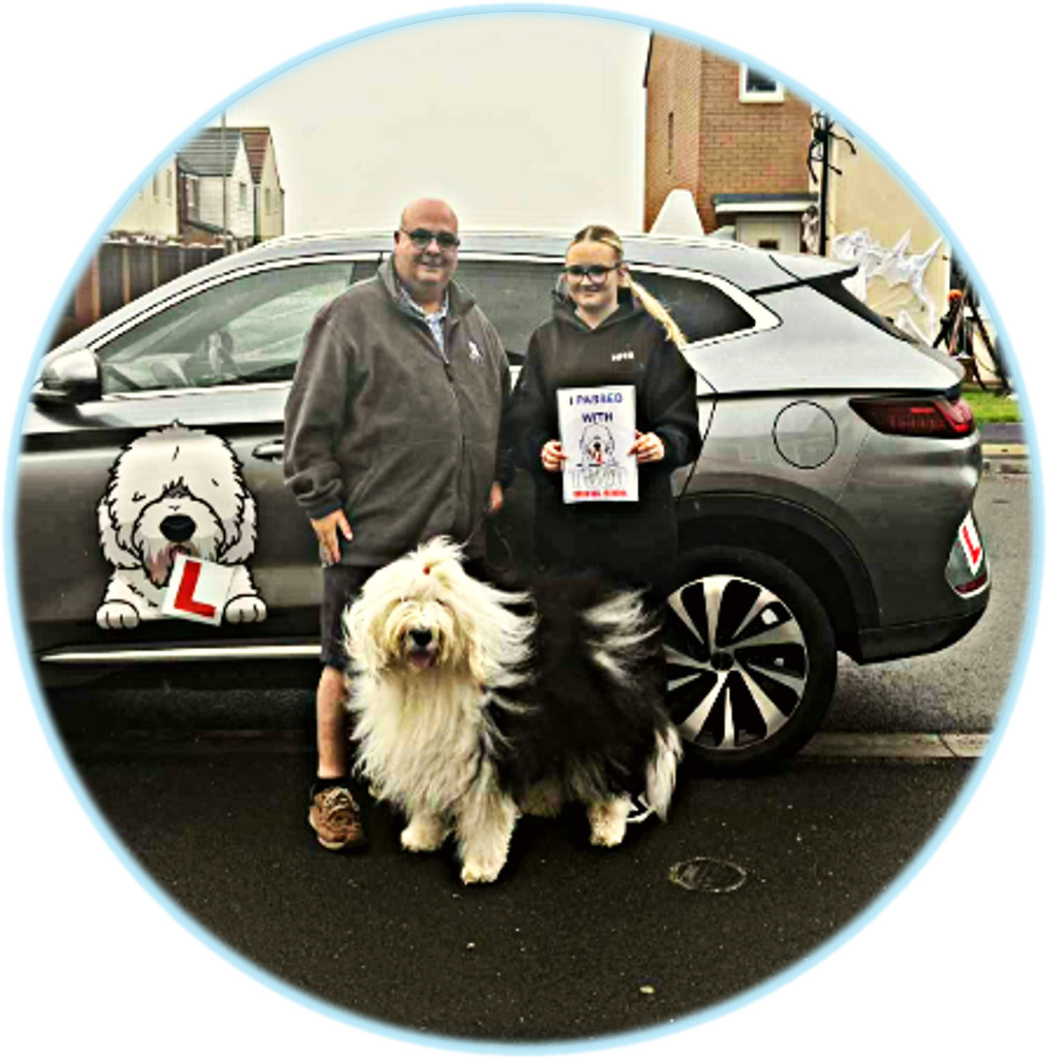 Holly after passing their driving test