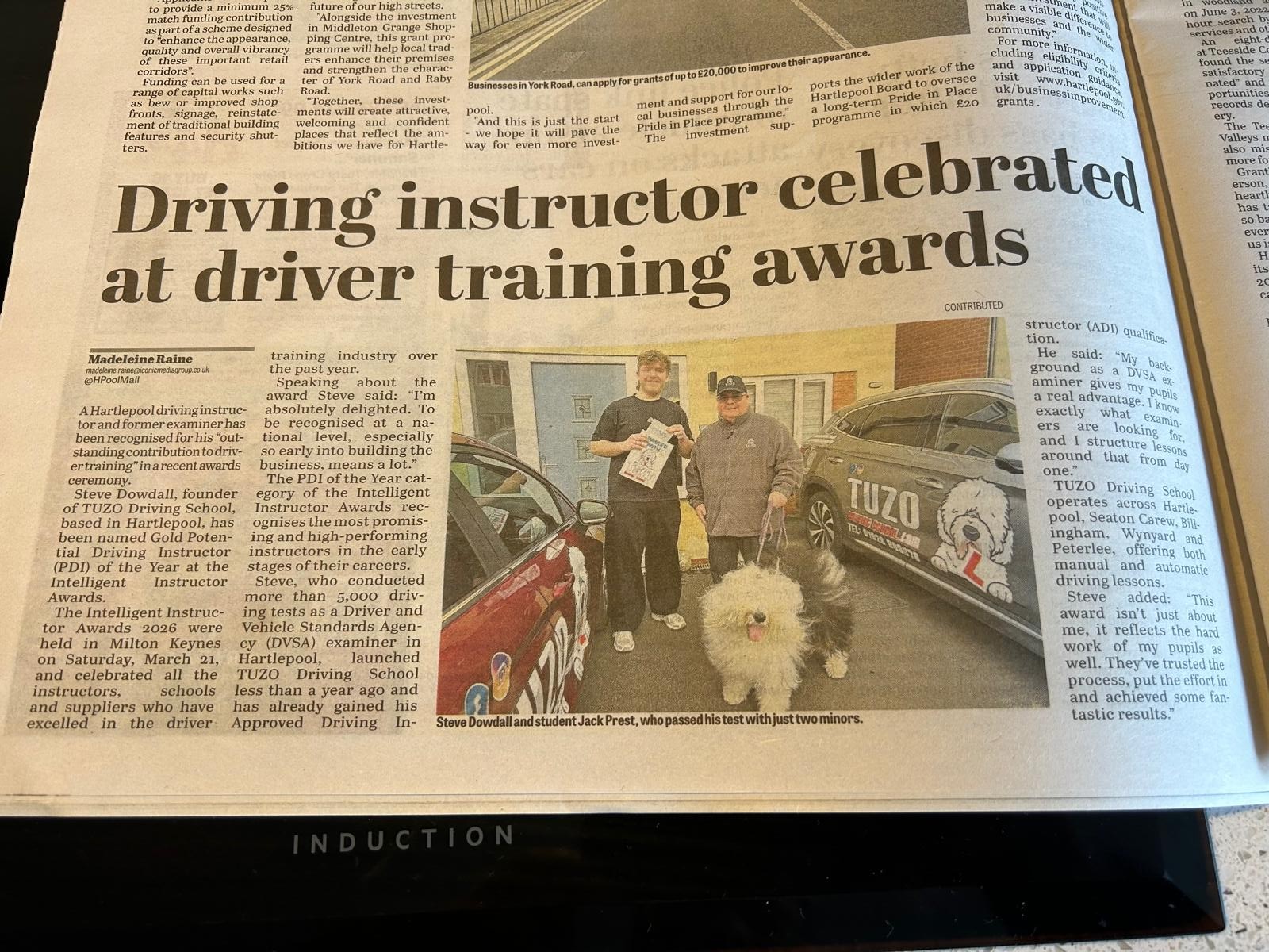 Tuzo is in the Hartlepool Mail