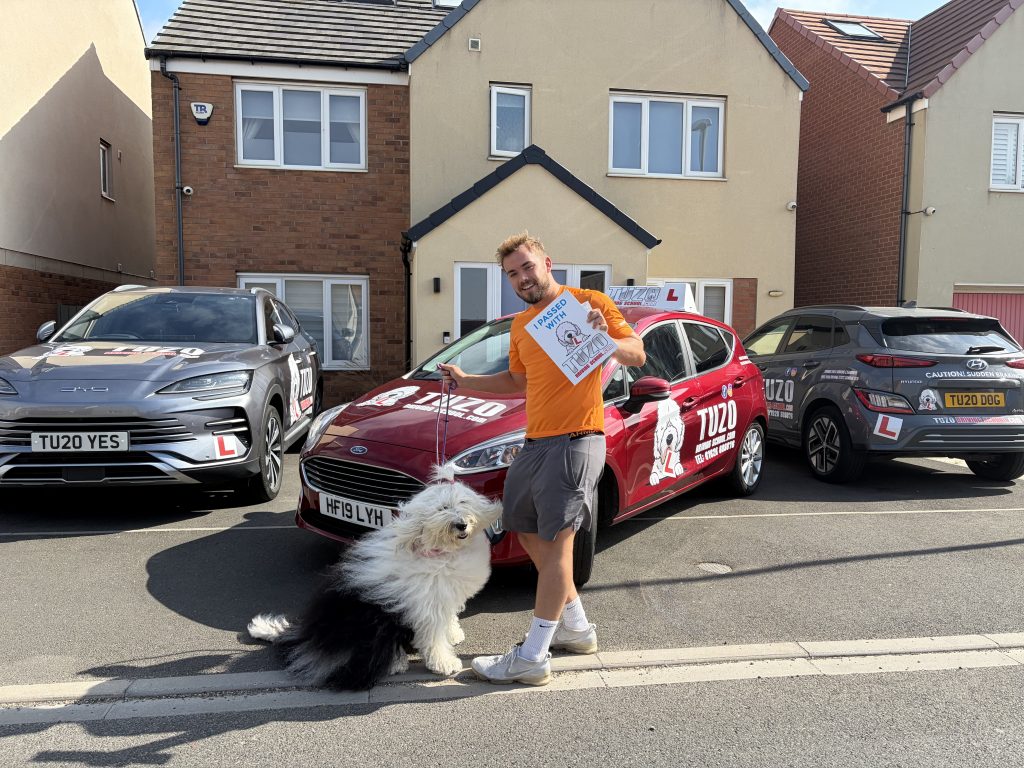 Ben after passing their driving test