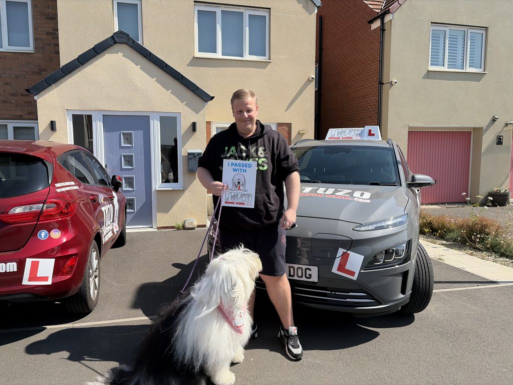 Kieran after passing their driving test